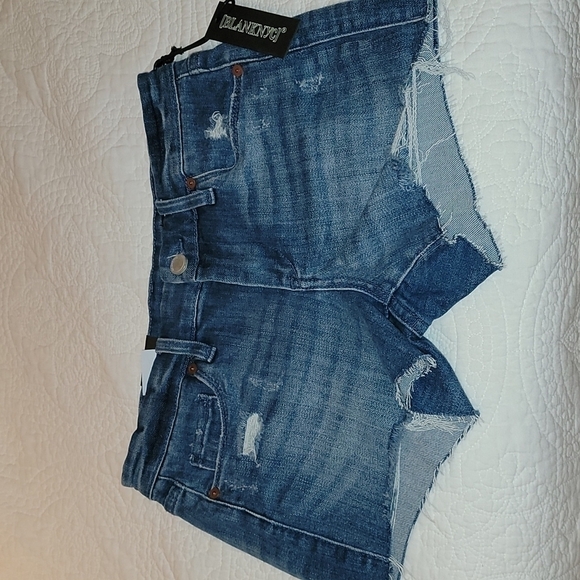 Blank NYC The Astor Brooklyn Baby Cut Off Raw Hem Distressed Shorts Size 26 - Picture 14 of 14